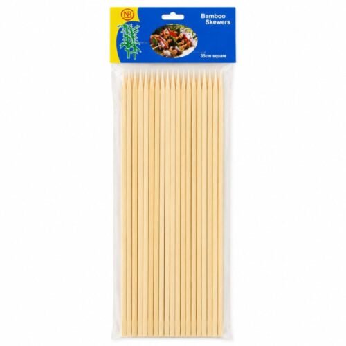Bamboo Skewers 34.5 cm - أسياخ شواء خشبية مربعة