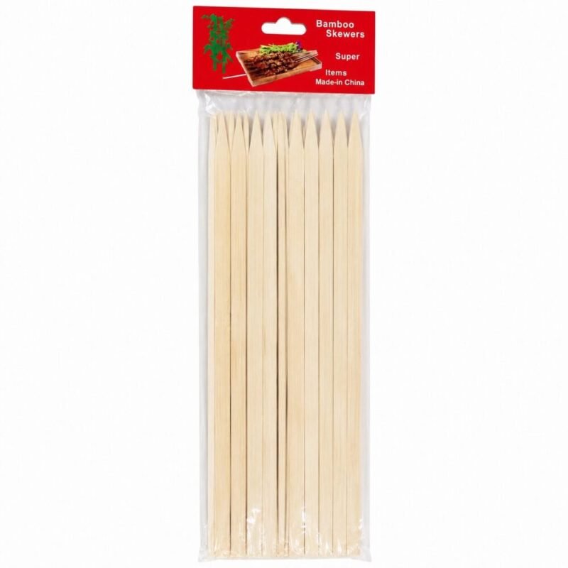 Bamboo Skewers 34 cm - أسياخ شواء خشبية عريضة