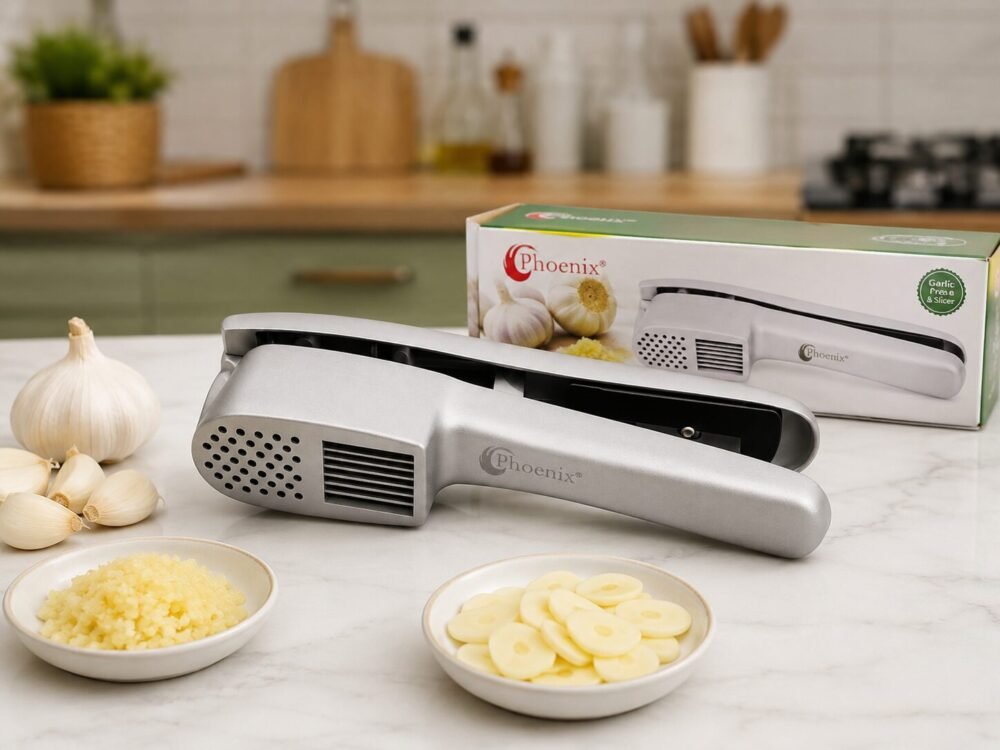 "Phoenix" Garlic Press and Slicer  - أداة هرس ,عصر وتقطيع الثوم
