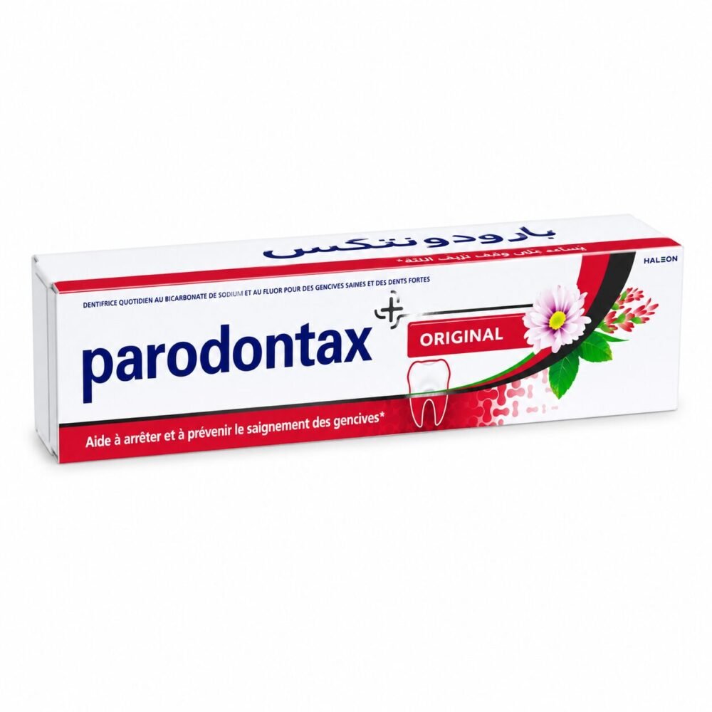 "Parodontax" Original 75ml - معجون أسنان ببيكربونات الصوديوم والفلورايد لصحة اللثة وقوة الأسنان ,يساعد على وقف نزيف اللثة