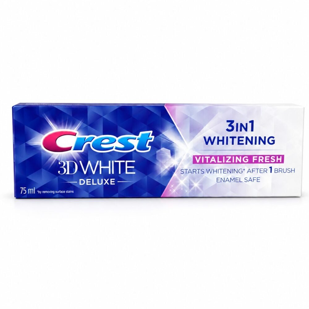 "Crest" 3D White Deluxe 3in1 Whitening 75 ml - كرست معجون أسنان