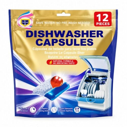 "Mr Franck" Dishwasher Capsules 12 pcs - كبسولات غسالة الصحون