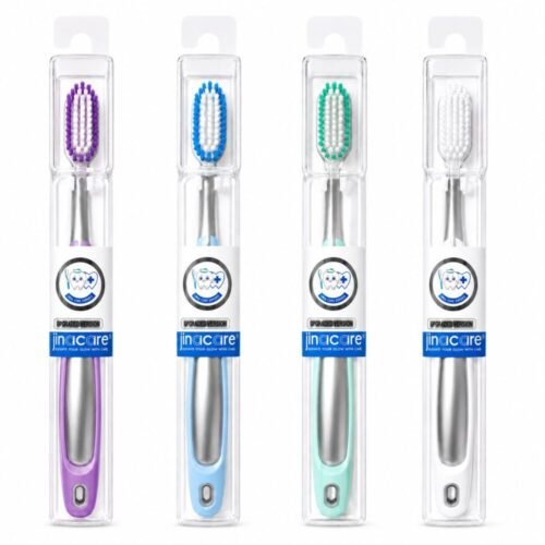 "Jinacare" Travel Toothbrush Extremely Soft With Protective Case - فرشاة أسنان مع علبة واقية