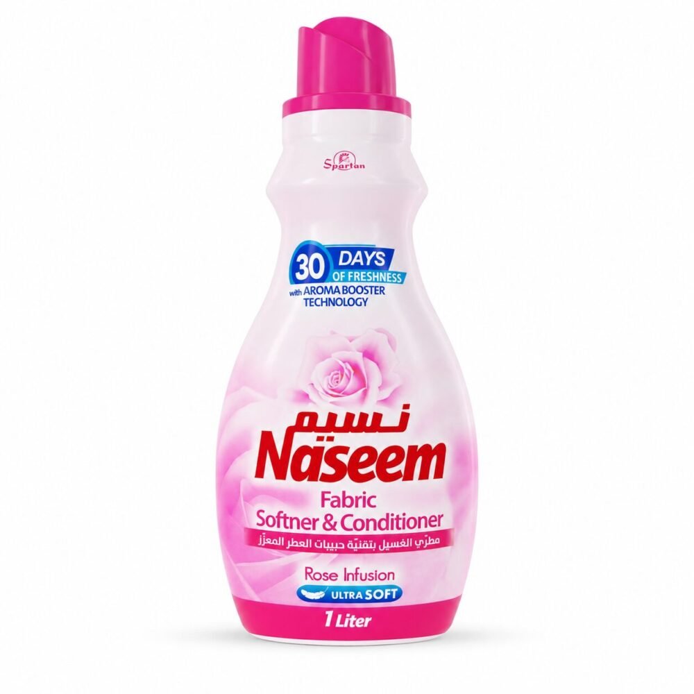 "Spartan Naseem" Fabric Softner and Conditioner 1L - نسيم مطرّي الغسيل بتقنية حبيبات العطر المعزّز