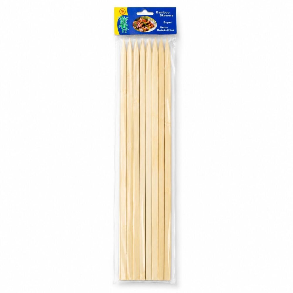 "NB" Bamboo Skewers 35 cm - أسياخ شواء خشبية عريضة