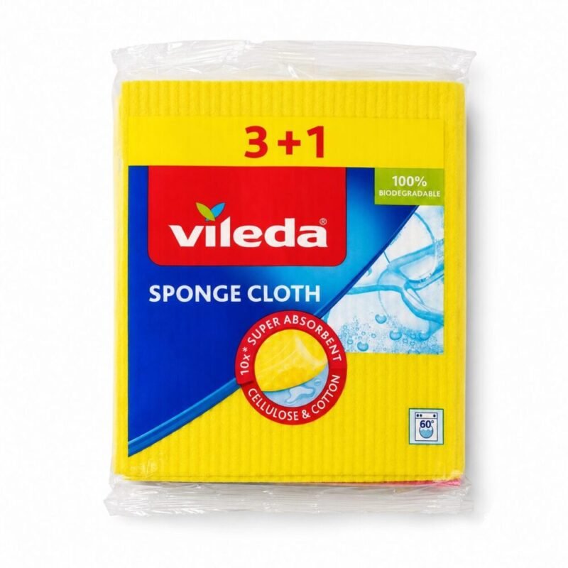 "Vileda" Sponge Cloth 4 pcs - فيليدا إسفنج فائق الإمتصاص