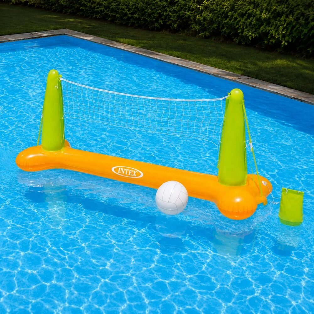 "Intex" Inflatable Pool Volleyball Set 2.39 m*64 cm*91 cm  - لعبة كرة طائرة عائمة