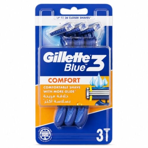 "Gillette" 3 Blue Comfort 3pcs - شفر حلاقة