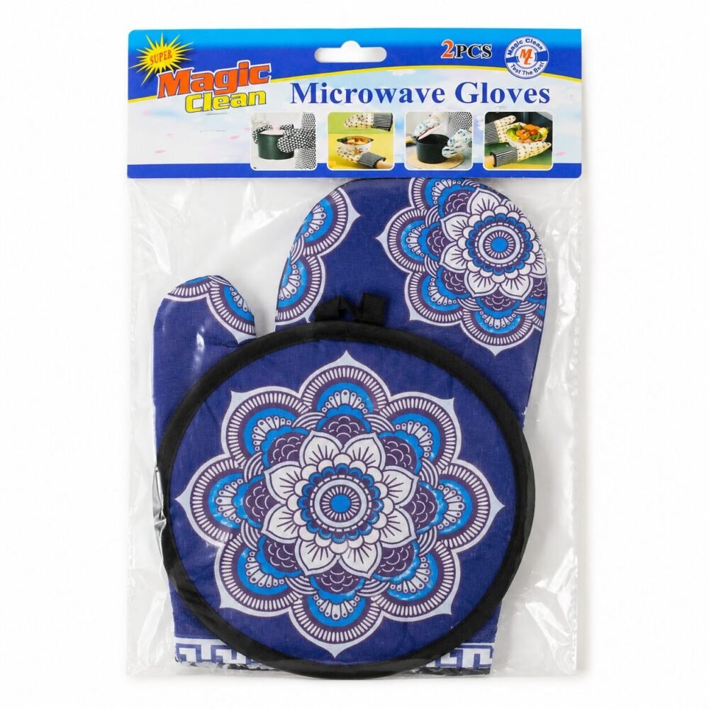"Magic Clean" Microwave Gloves 2pcs - قفاز حراري مع مسكة دائرية