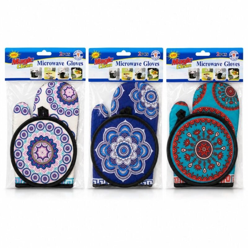 "Magic Clean" Microwave Gloves 2pcs - قفاز حراري مع مسكة دائرية