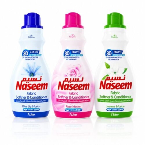"Spartan Naseem" Fabric Softner and Conditioner 1L - نسيم مطرّي الغسيل بتقنية حبيبات العطر المعزّز