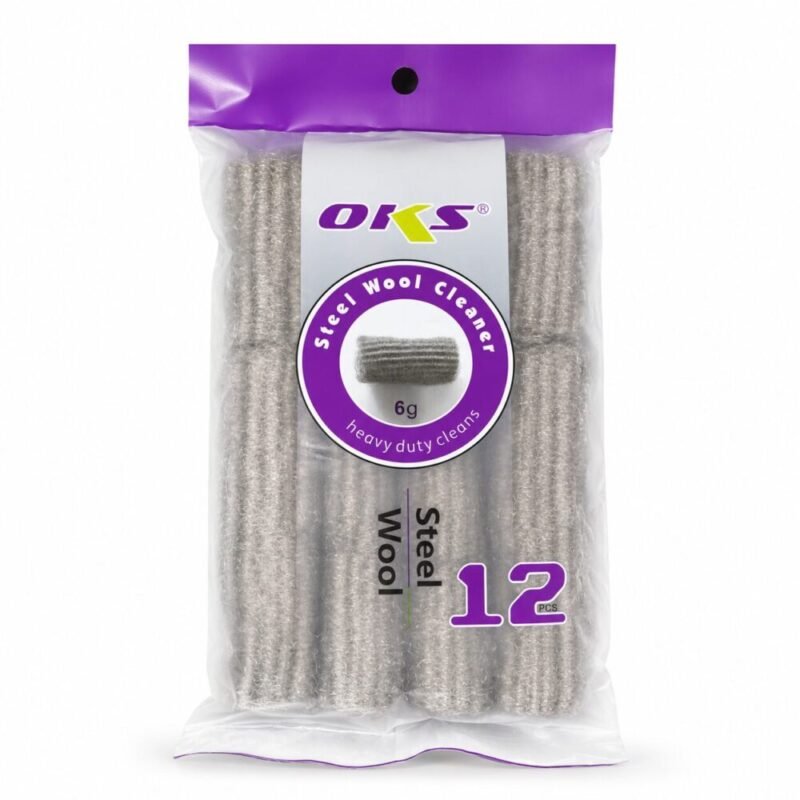 "OKS" Steel Wool 12 pcs - سيف معدني لتنظيف الأواني المنزلية