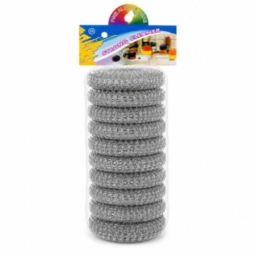 "JR" Steel Wool Strong Cleaner 10 pcs - سيف معدني لتنظيف الأواني المنزلية