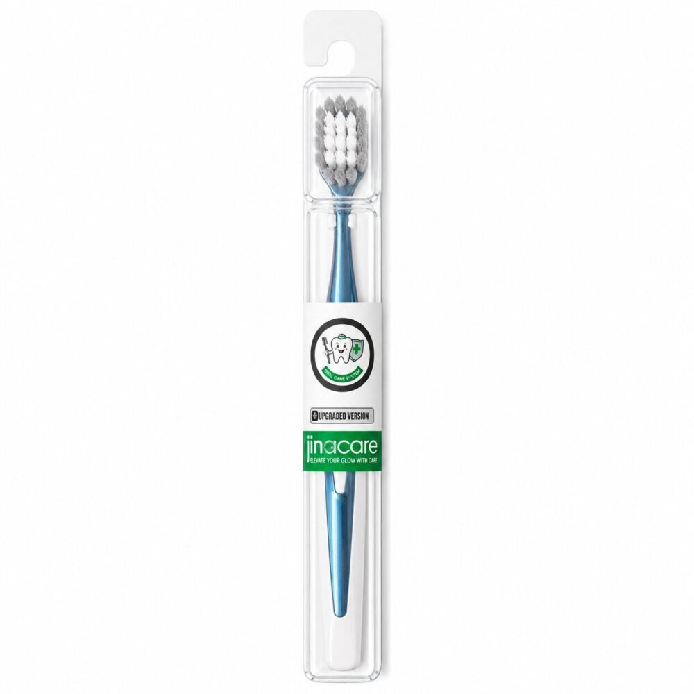 "Jinacare" Travel Toothbrush Extremely Soft With Protective Case - فرشاة أسنان مع علبة واقية
