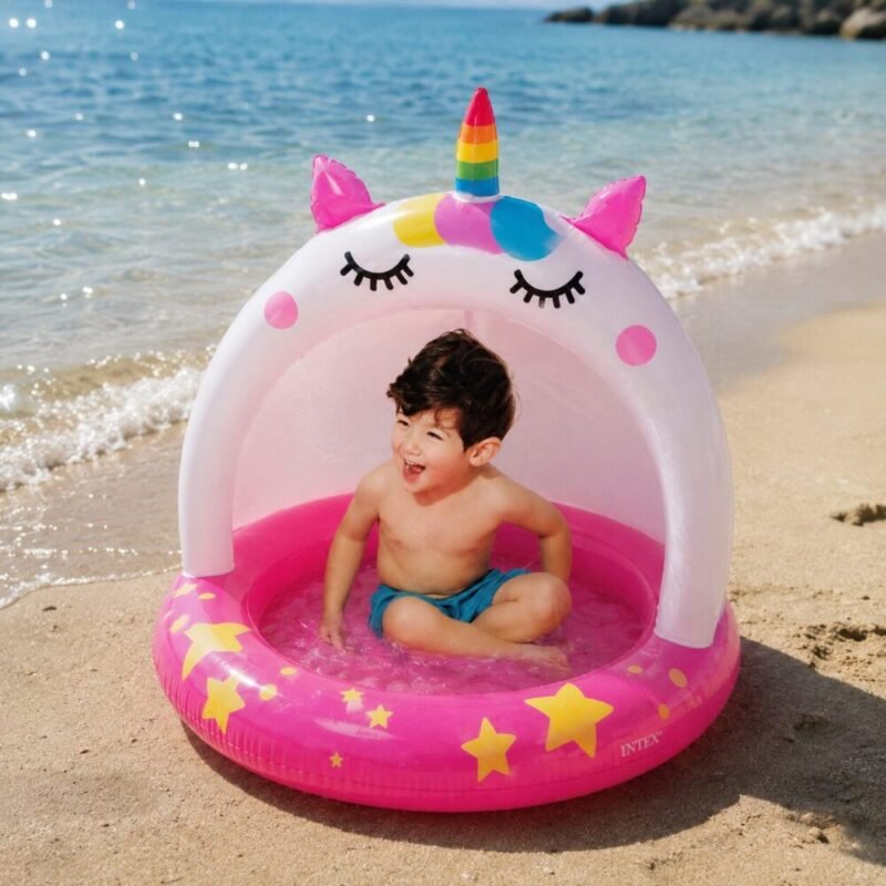 "Intex" Inflatable Baby Pool With Canopy 1.02*1.02 m - مسبح أطفال هوائي مع مظلة