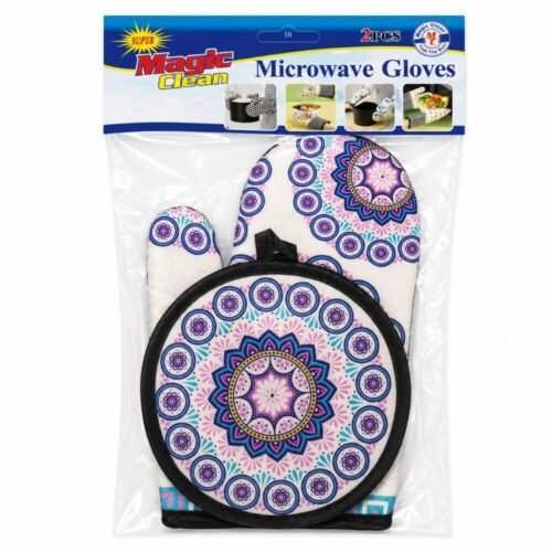 "Magic Clean" Microwave Gloves 2pcs - قفاز حراري مع مسكة دائرية