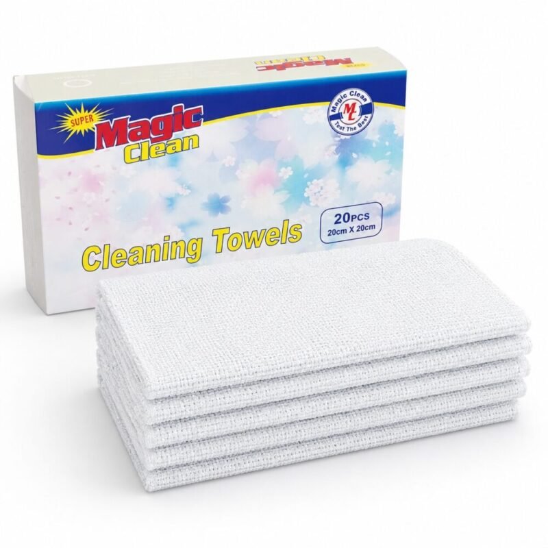 "Magic Clean" Cleaning Towels 20 pcs 20*20 cm - مناديل تنظيف مايكروفايبر