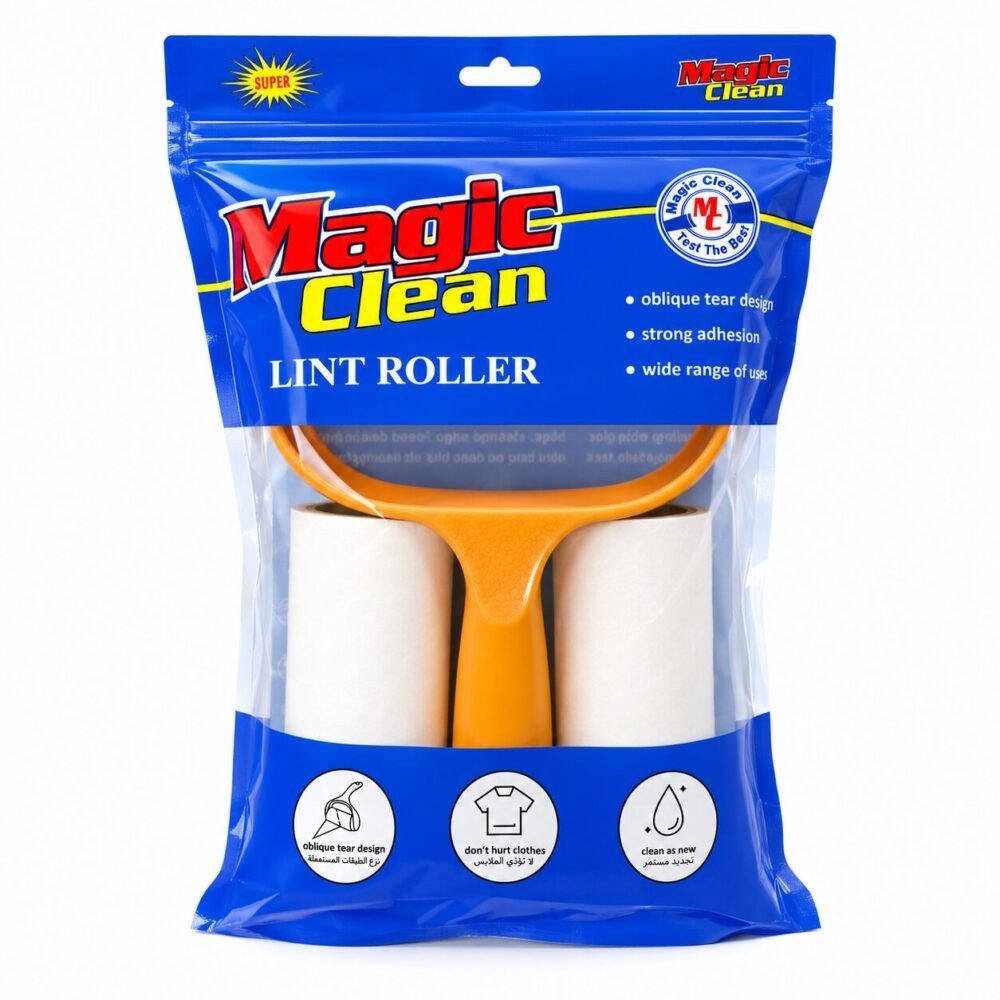 "Magic Clean" Lint Roller - رول إزالة الوبر ,الشعر والغبار