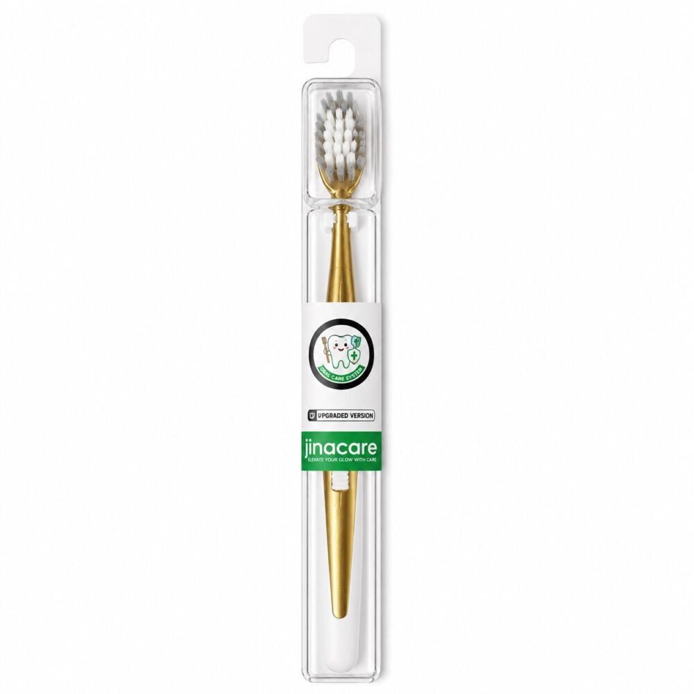 "Jinacare" Travel Toothbrush Extremely Soft With Protective Case - فرشاة أسنان مع علبة واقية
