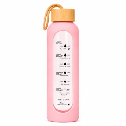 Glass Water Bottle - مطرة ماء زجاجية بغطاء خشبي