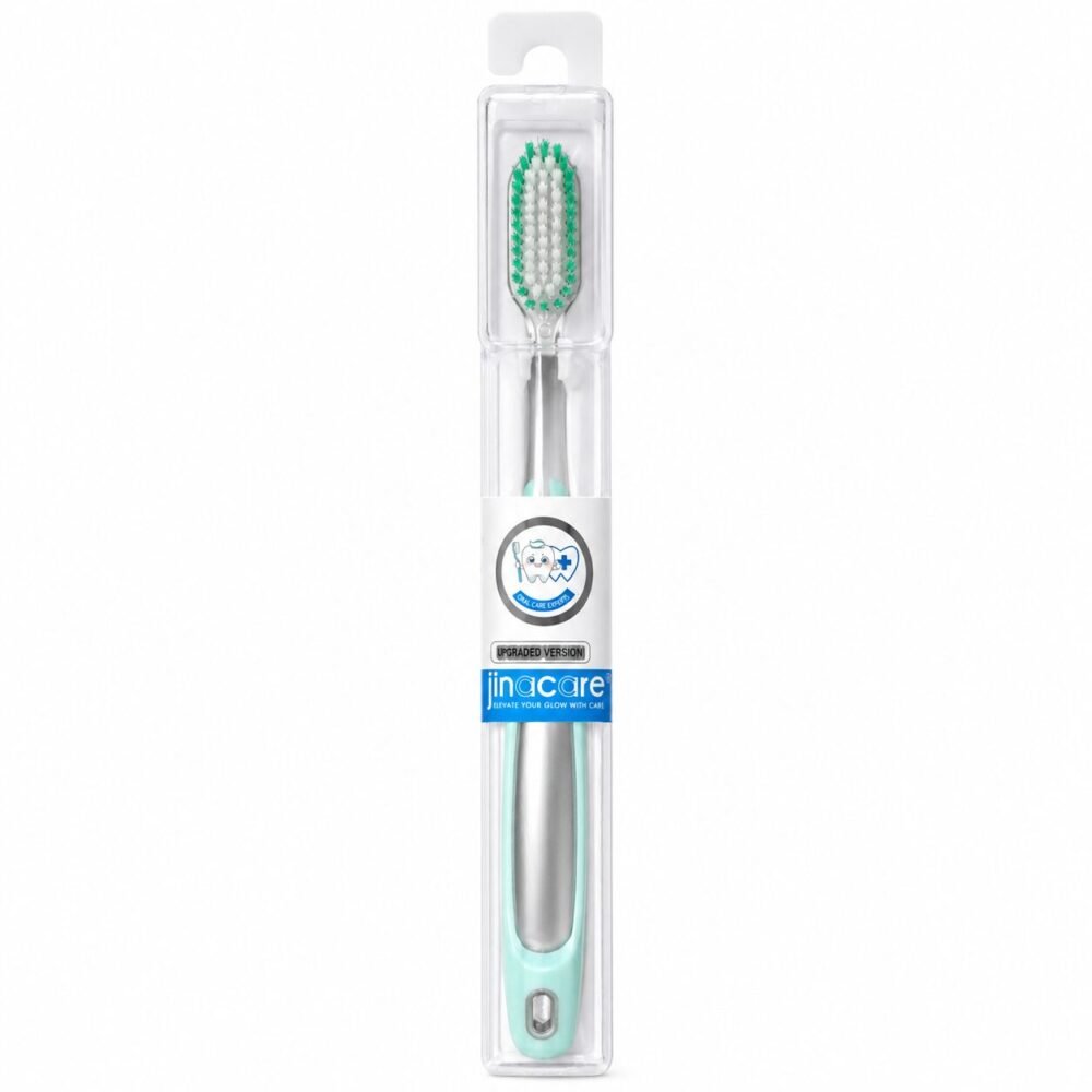 "Jinacare" Travel Toothbrush Extremely Soft With Protective Case - فرشاة أسنان مع علبة واقية