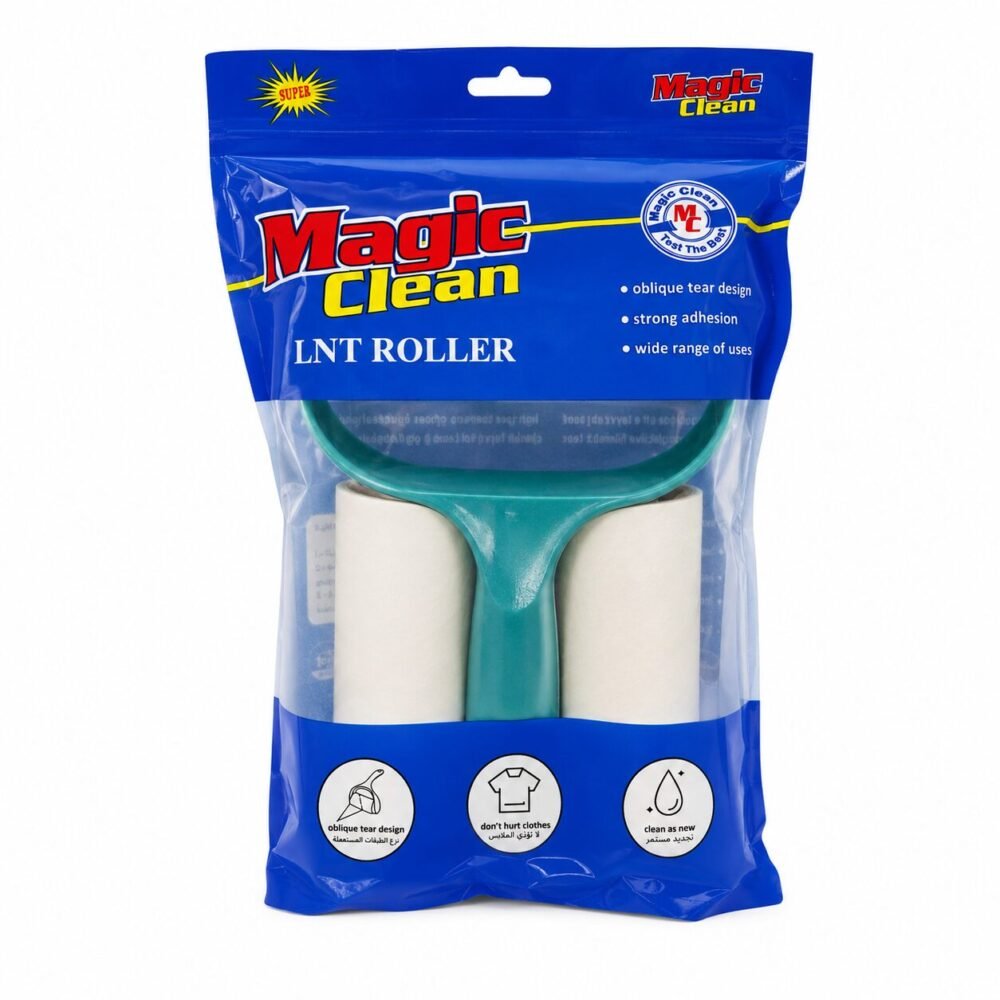 "Magic Clean" Lint Roller - رول إزالة الوبر ,الشعر والغبار