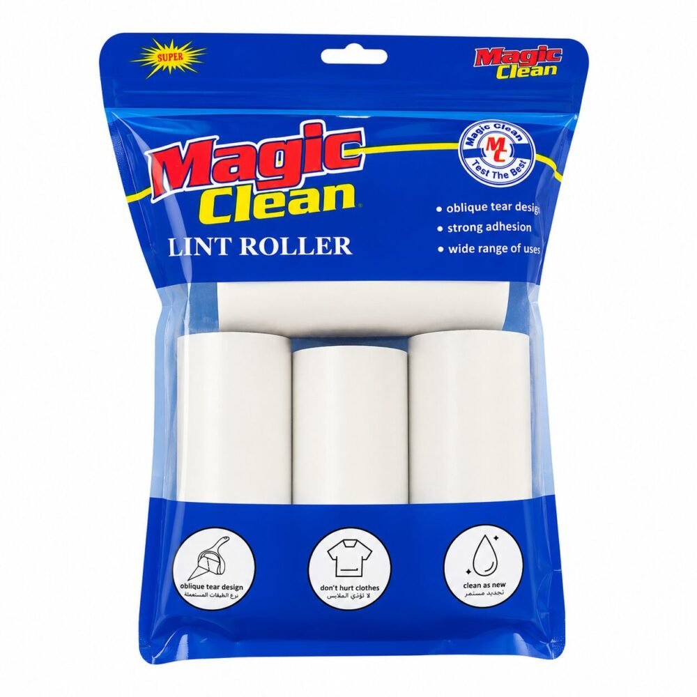 "Magic Clean" Lint  Roller (Replacement) 4pcs - رول إزالة الوبر ,الشعر والغبار
