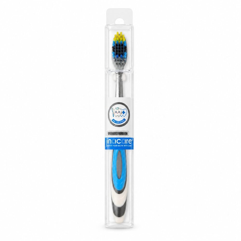 "Jinacare" Travel Toothbrush Extremely Soft With Protective Case - فرشاة أسنان مع علبة واقية