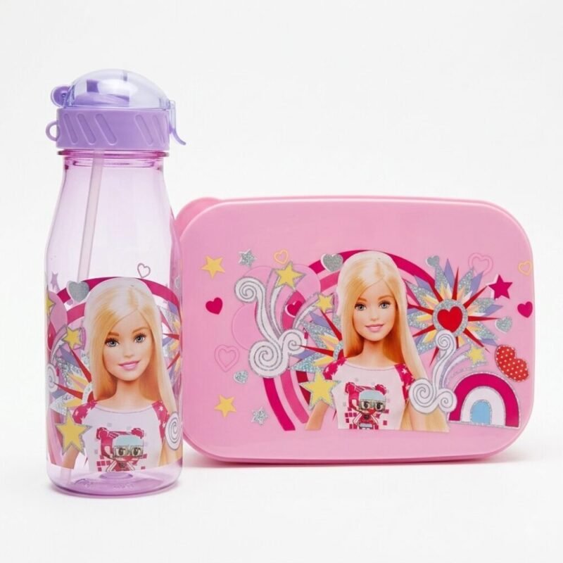Kids Lunch Box Set With Water Bottle - طقم لانش بوكس للأطفال مع مطرة مياه