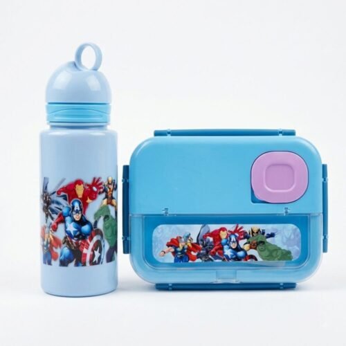 "XiTianLong" Kids Lunch Box Set With Water Bottle - طقم لانش بوكس ستانلس ستيل للأطفال مع مطرة مياه