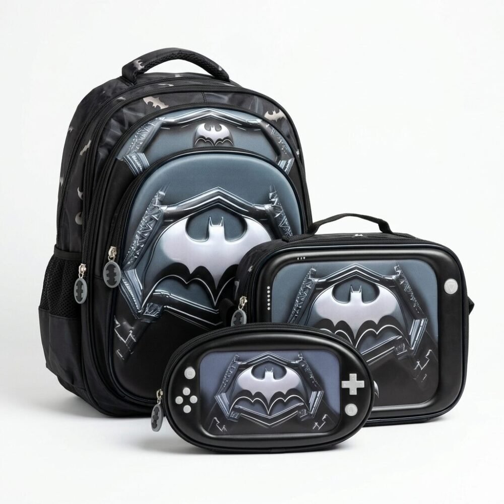 School Backpack Set 3pcs  41*30*24 cm - طقم حقيبة مدرسية للأطفال مع حقيبة طعام ومقلمة