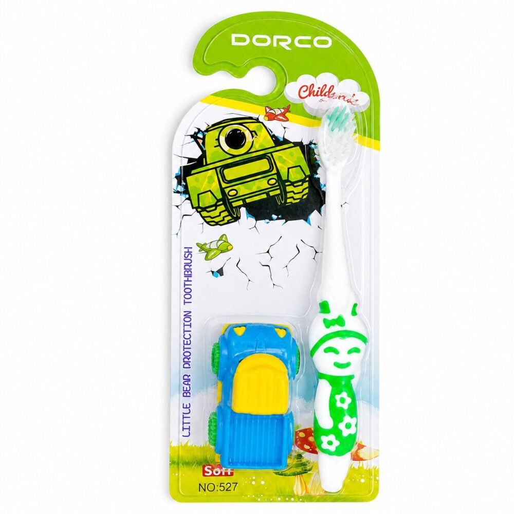 "DORCO" Kids Toothbrush Soft - فرشاة أسنان للأطفال مع لعبة