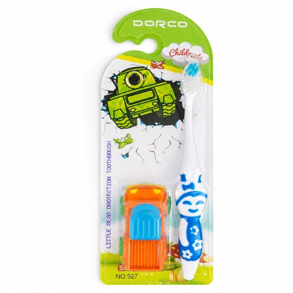 "DORCO" Kids Toothbrush Soft - فرشاة أسنان للأطفال مع لعبة