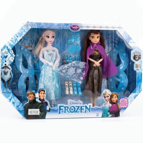 "DIVERSITY FROZEN" Elsa and Anna Deluxe Sister Adventure Set with Wearable Masks 30 cm (Ages 3+) - دمى أزياء