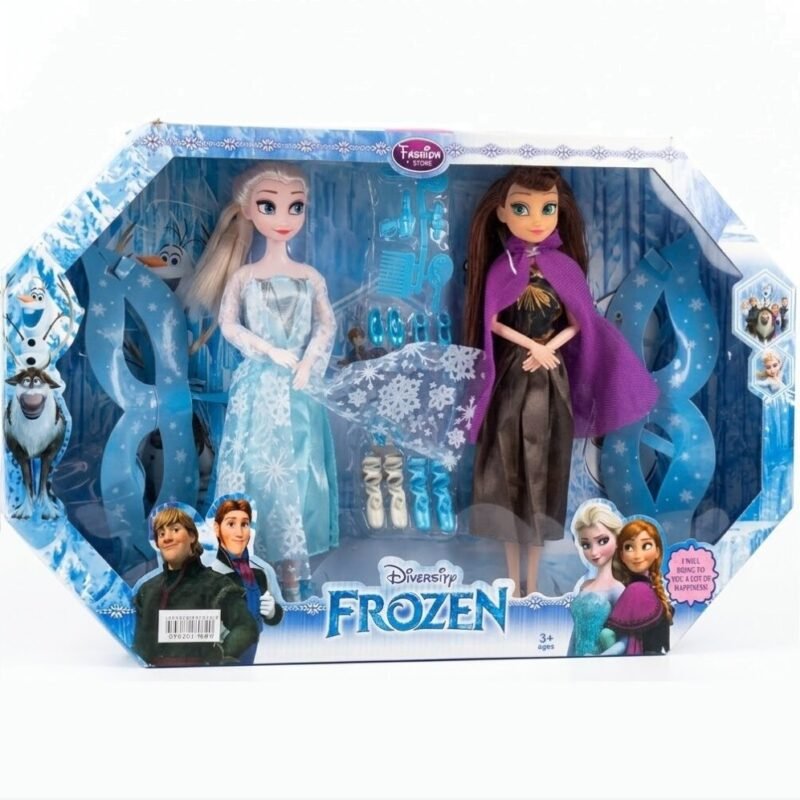 IMG_٢٠٢٦٠٨١٩_١١٥٧٥٨ "DIVERSITY FROZEN" Elsa and Anna Deluxe Sister Adventure Set with Wearable Masks 30 cm (Ages 3+) - دمى أزياء