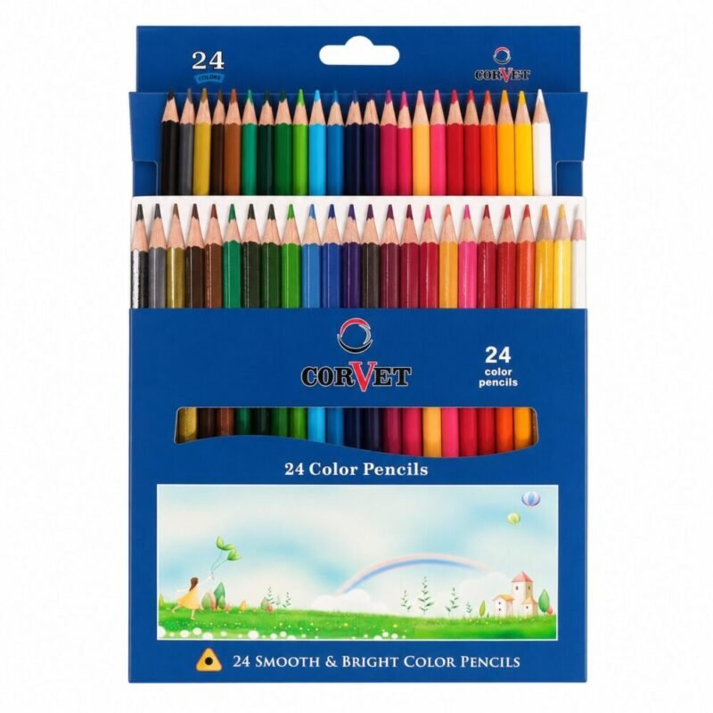 "CORVET" Color Pencils 24 pcs - أقلام تلوين خشبية