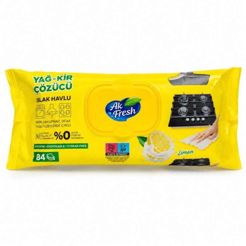 file_0000000004e481f4bcb9f8528cd7ca7c "Ak Fresh" Grease-Removing Kitchen Wet Wipes 84 pcs - مناديل مبللة مخصصة لإزالة دهون المطبخ برائحة الليمون