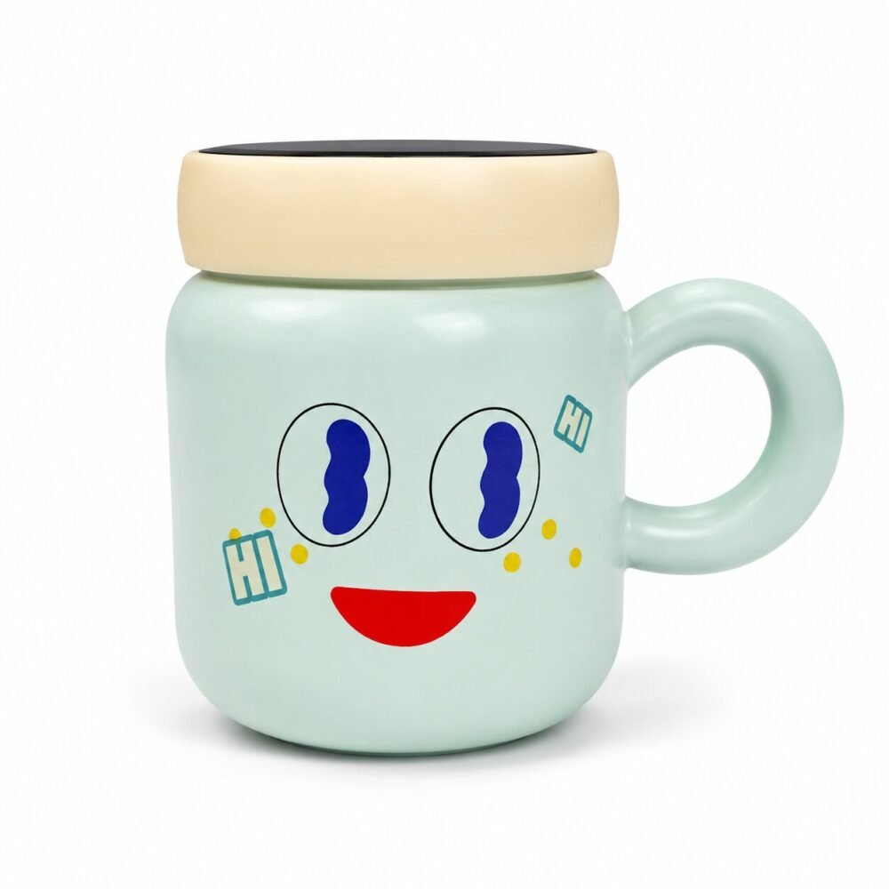 Cute Mirror Mug - كوب زجاجي لطيف بمرآة علوية