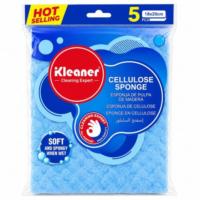 "Kleaner" Sponge Cloth 18*20cm  5pcs - إسفنج فائق الإمتصاص