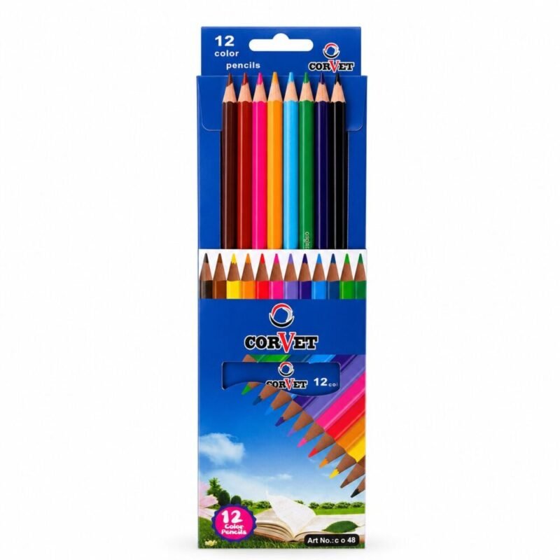 "CORVET" Color Pencils 12 pcs - أقلام تلوين خشبية