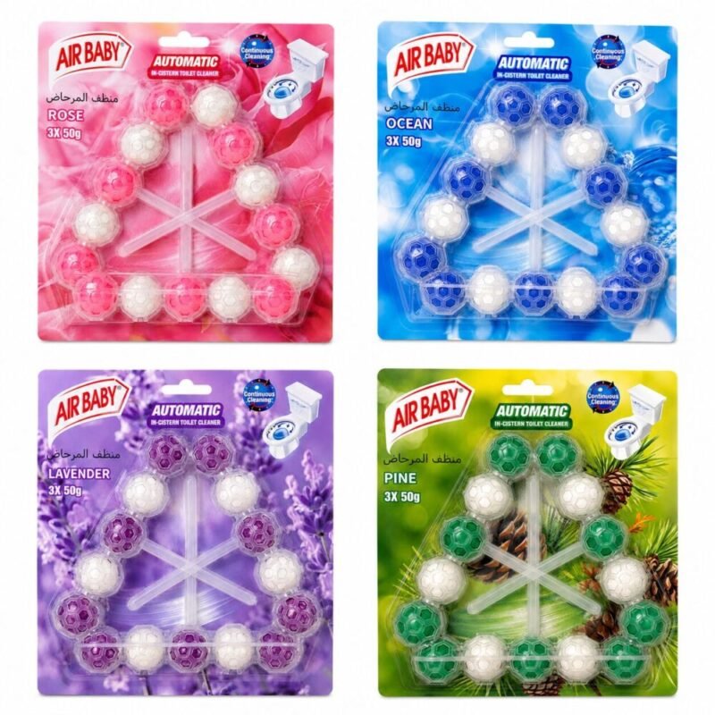 file_00000000154c820abb122ae465c7a85a "AIR BABY" Automatic In-Cistern Toilet Cleaner 50g * 3pcs - كرات تنظيف المرحاض