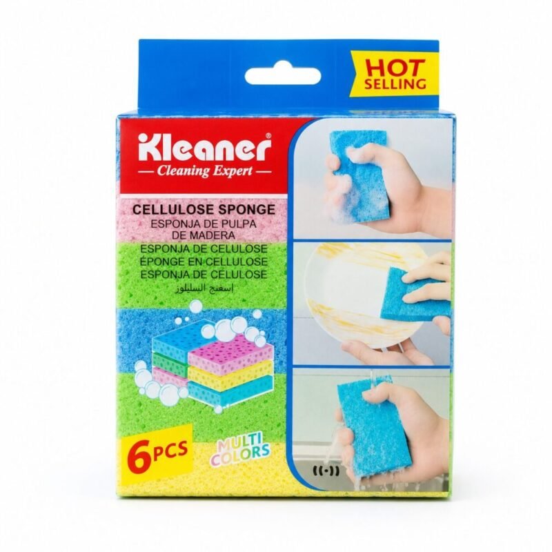 "Kleaner" Cellulose Cleaning Sponge 6 pcs - إسفنج السليلوز للتنظيف