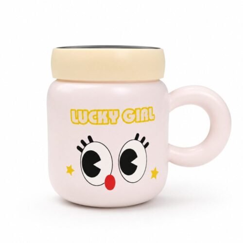Cute Mirror Mug - كوب زجاجي لطيف بمرآة علوية