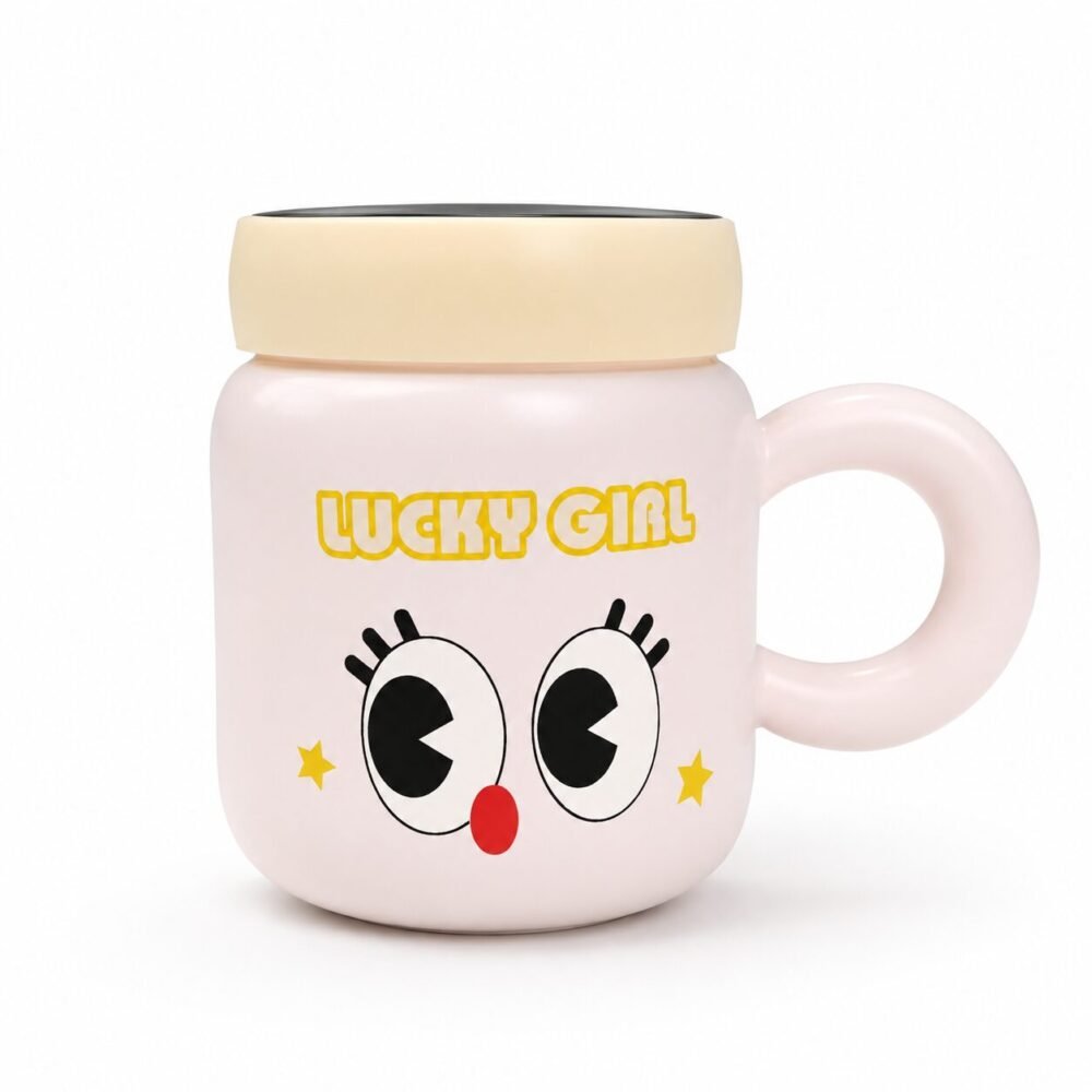 Cute Mirror Mug - كوب زجاجي لطيف بمرآة علوية