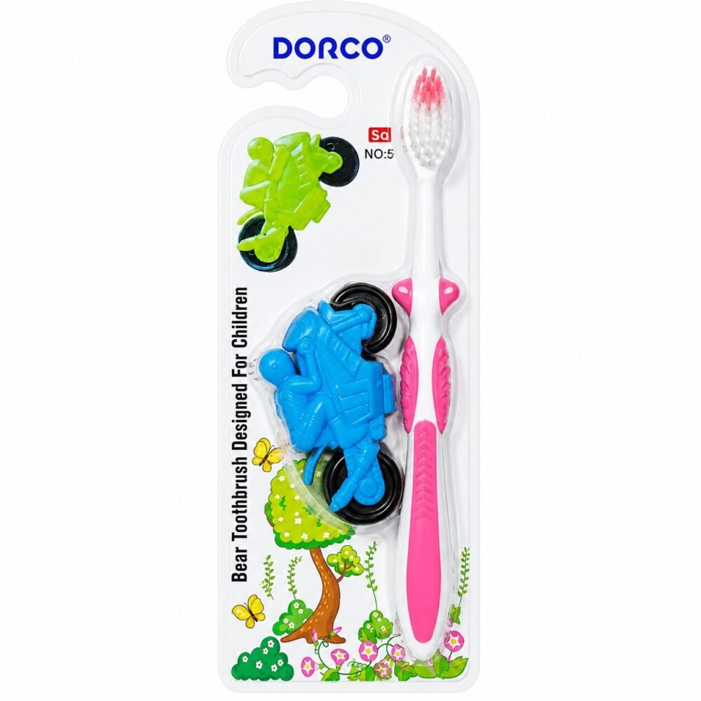 "DORCO" Kids Toothbrush Soft - فرشاة أسنان للأطفال مع لعبة