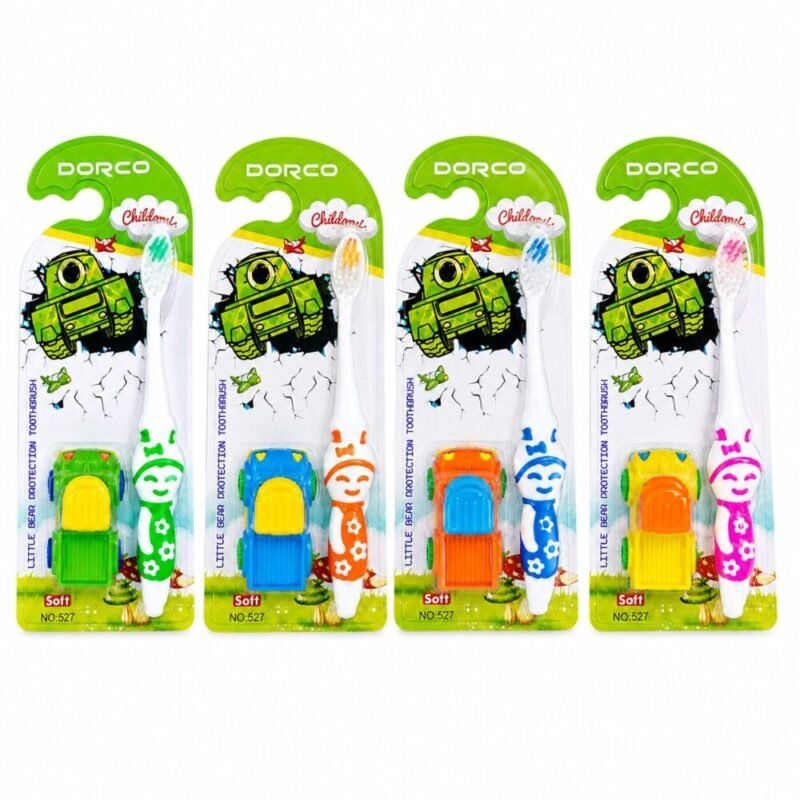 "DORCO" Kids Toothbrush Soft - فرشاة أسنان للأطفال مع لعبة