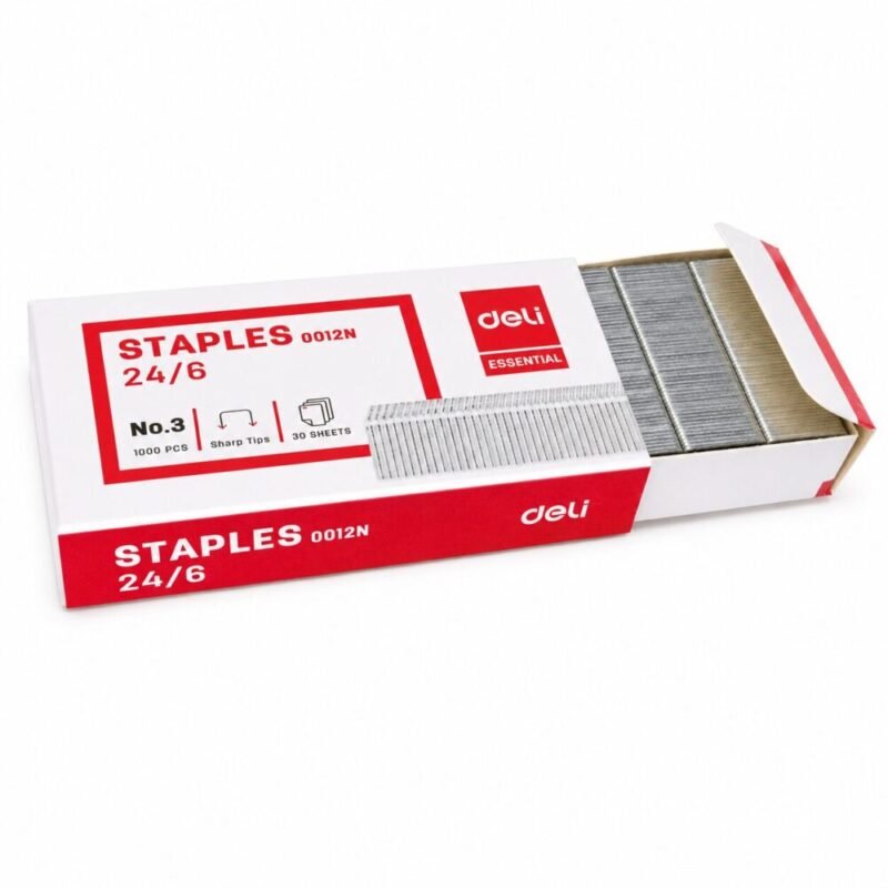 file_00000000450481f4af3f179739332143 "deli" Staples 24/6 30 sheets 1000 pcs - دبابيس تعبئة للمكبسة