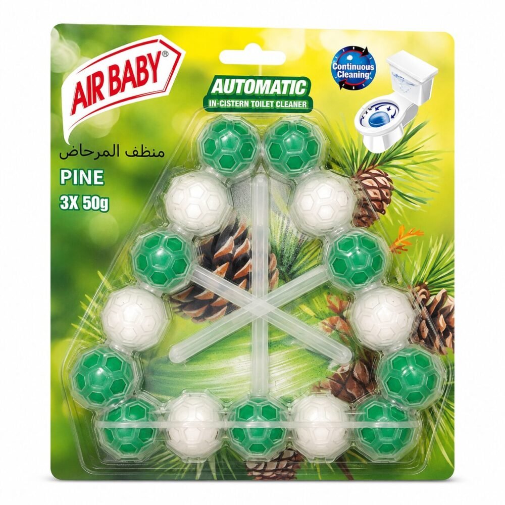 "AIR BABY" Automatic In-Cistern Toilet Cleaner 50g * 3pcs - كرات تنظيف المرحاض
