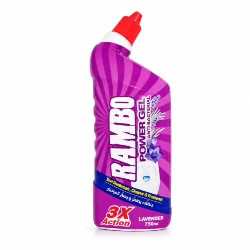 "RAMBO" Power Gel Anti-Bacterial 3X Action 750 ml - جل ينظّف ,يطهّر ويعطّر المراحيض