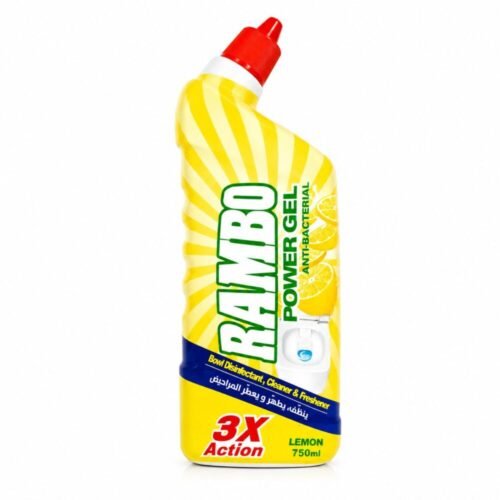 "RAMBO" Power Gel Anti-Bacterial 3X Action 750 ml - جل ينظّف ,يطهّر ويعطّر المراحيض